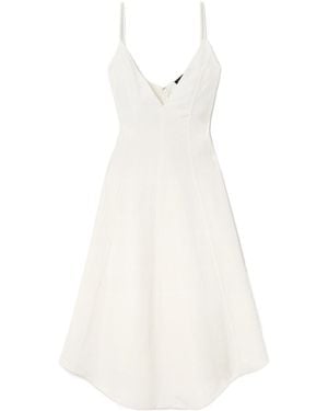 Proenza Schouler Waist-Cinched Midi Dress - White