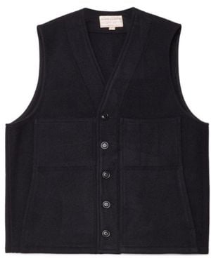 Filson Button-Front Wool Gilet - Black