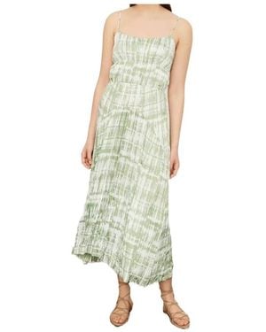 Vince Tie-Dyed Suspender Dress - Green