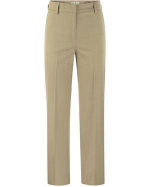 PT01 Pt Torino Ambra Pressed Crease Slim-Fit Pants - Natural