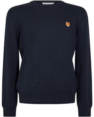 Maison Kitsuné Comfortable Wool Sweater - Blue
