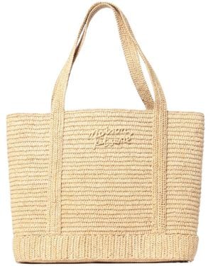 Maison Kitsuné Top-Handle Shoulder Bag - Natural