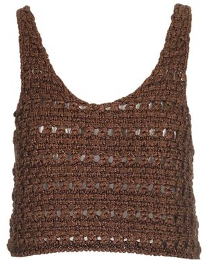 Alanui Ray Of Light Knitted Top - Brown