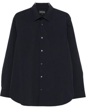 Emporio Armani Button-Up Long-Sleeve Shirt - Blue
