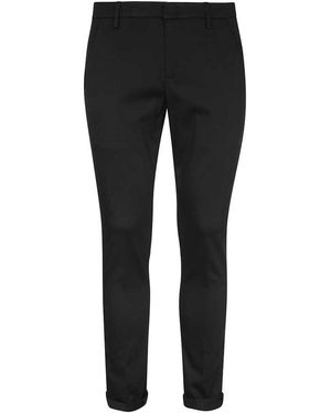 Dondup Turn-Up Hem Trousers - Black