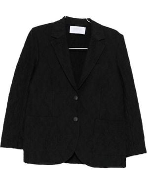 Harris Wharf London Textured Single-Breasted Jacket - Black