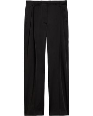 Stella McCartney Striped Satin Tailored Pants - Black