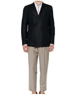 Tagliatore Double-Breasted Blazer - Black