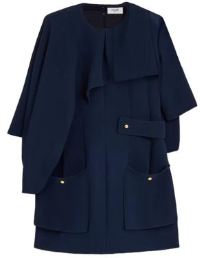 Celine Cape Dress - Blue