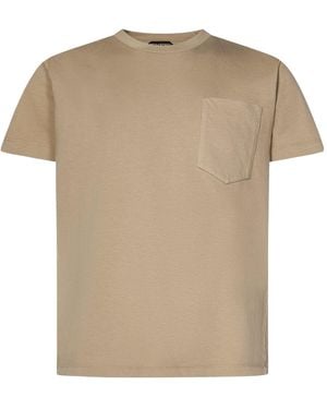Tom Ford Dove Cotton T-Shirt With Pocket - Natural