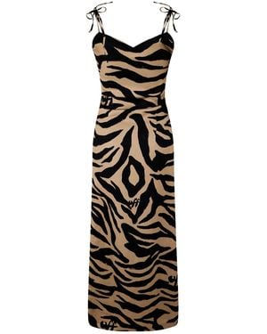 Off-White c/o Virgil Abloh Zebra Midi Dress - Black