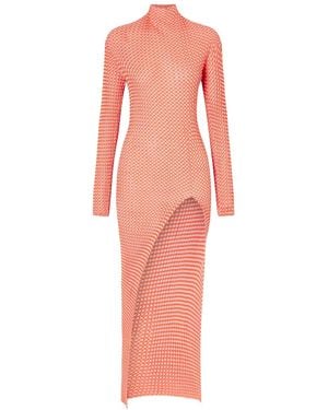 Jean Paul Gaultier Long-Sleeved High-Neck Dress - Pink