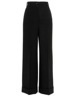 Dolce & Gabbana High-Waisted Cropped Pants - Black