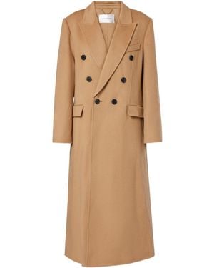 Victoria Beckham Wool And Cashmere Coat - Natural