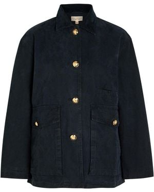 Nili Lotan Button-Front Casual Jacket - Blue