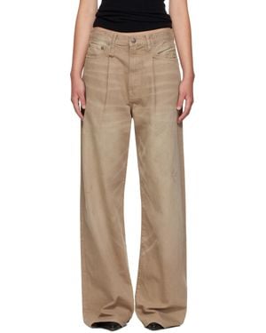 R13 Tan Damon Pleated Jeans - Multicolor