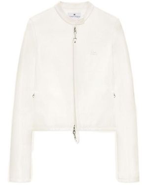 Courreges Courrèges City Cropped Biker Jacket - White