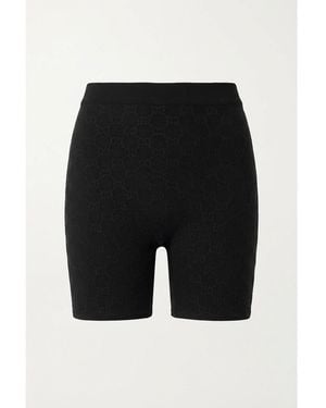 Gucci Monogram Stretch Cycling Shorts - Blue
