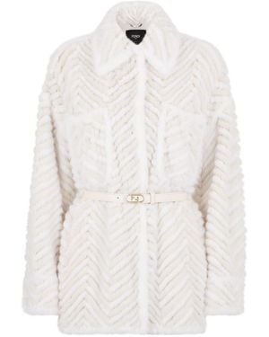 Fendi Mink Jacket - White