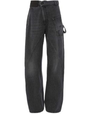 JW Anderson Jw Anderson Twisted Workwear Denim Jeans - Grey