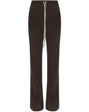 Rick Owens Elastic Waist Drawstring Pants - Brown