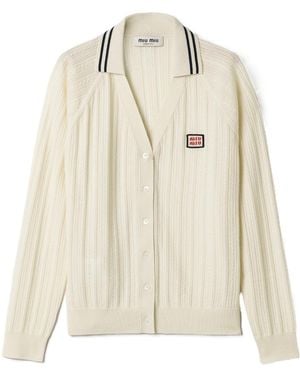 Miu Miu Cashmere Cardigan - Natural