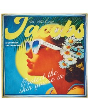 Marc Jacobs Sun Poster Silk Scarf - Blue