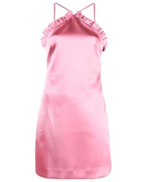 P.A.R.O.S.H. D Satin-Finish Minidress - Pink