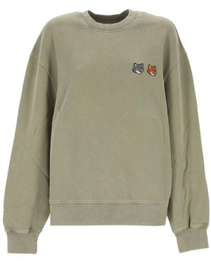 Maison Kitsuné Maison Kitsuné Twin Fox Patch Sweatshirt - Green
