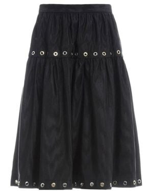 KENZO Eyelets Pleated Skirt - Black