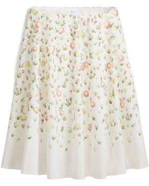 Dior Flared Skirt - White