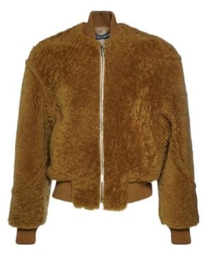 Jacquemus Zippered Leather Jacket - Brown