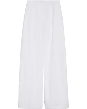 Sportmax High Waist Wide Leg Trousers - White