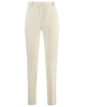 Pinko Milano-Knit Cigarette Trousers - Natural