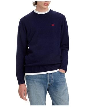 Levi's Long-Sleeved Round Neck Jumper - Blue