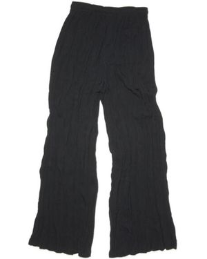 Acne Studios Crinckle-Finish Palazzo Pant - Black
