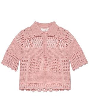 Zimmermann Shirt With A Decorative Weave - Pink