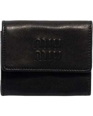 Miu Miu Small Nappa Leather Wallet - Black