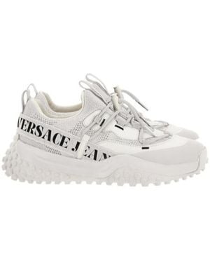 Versace Jeans Couture Logo Printed Low-Top Sneakers - White