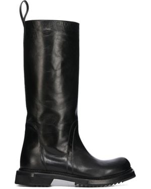 Rick Owens Cyclops Leather Knee-High Boots - Black
