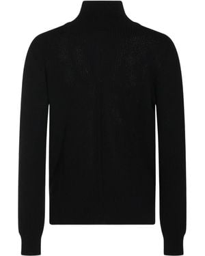 Rick Owens Ribbed-Knit Roll-Neck Jumper - Black