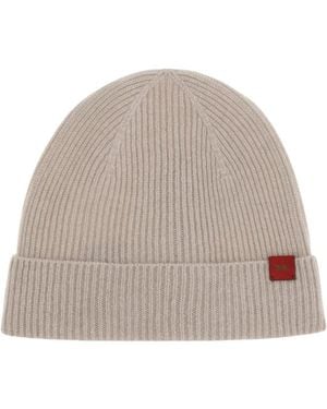 Kiton Ribbed-Knit Beanie Hat - Gray