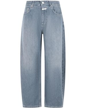 Closed Jazzie Cropped Barrel Jeans - Blue
