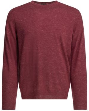 ZEGNA Marl-Knit Crew-Neck Jumper - Red
