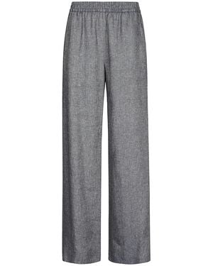 Eleventy Drawstring Wide-Leg Trousers - Grey