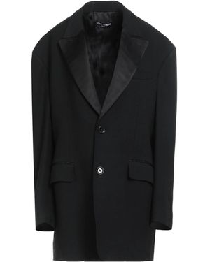 Dolce & Gabbana Minimalist Single-Breasted Coat - Black