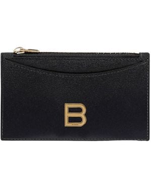 Balenciaga Hourglass Long Coin And Card Holder - Black