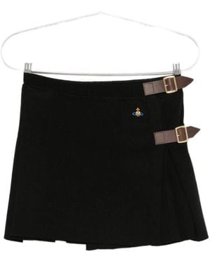 Vivienne Westwood Belted Pleated Mini Skirt - Black