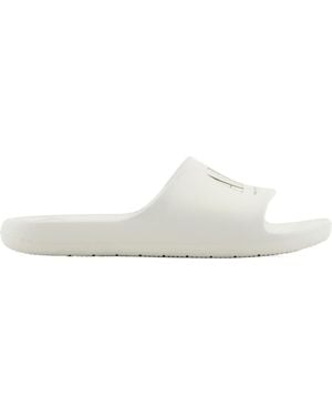 ARMANI EXCHANGE Logo Slippers - White