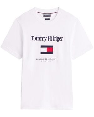 Tommy Hilfiger Logo Short Sleeve T-Shirt - White